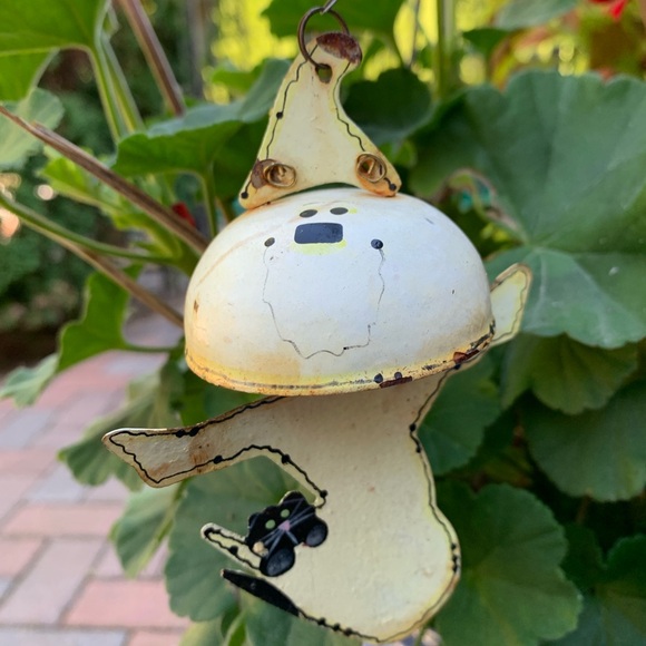 Metal Novelty Springy Ghost with little Black Cat - Picture 3 of 4